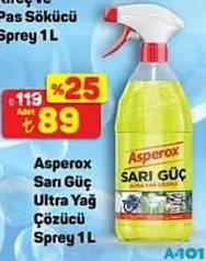 ASPEROX SARI GÜÇ ULTRA YAĞ ÇÖZÜCÜ SPREY 1 L fiyat ve kampanya bilgisi